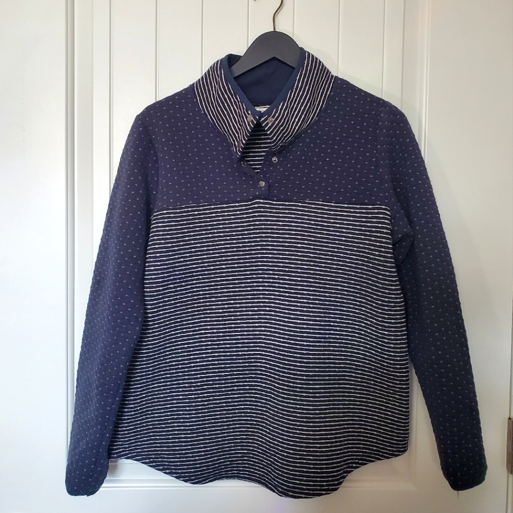 Maurices Double Pattern 1/4 Button Pullover